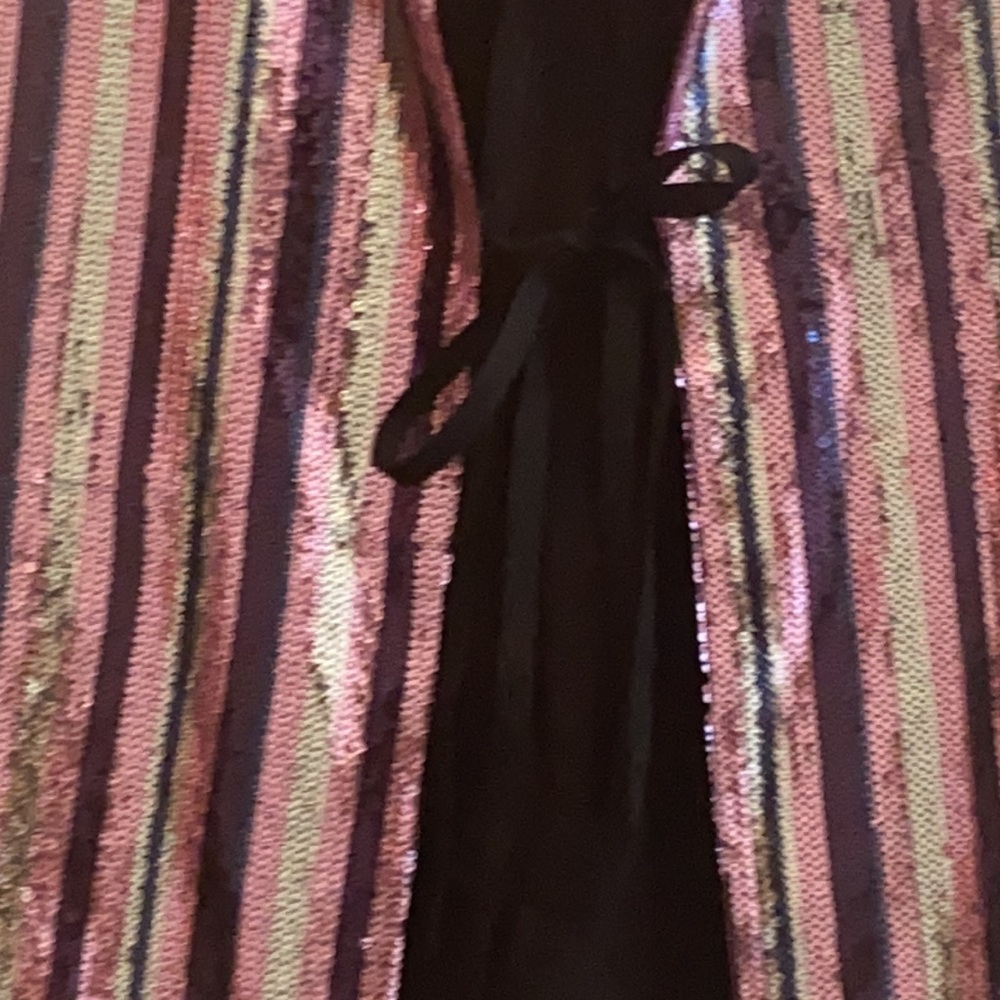 Rover Rodriguez Sequined Top With Open Ribbon Back - image 4